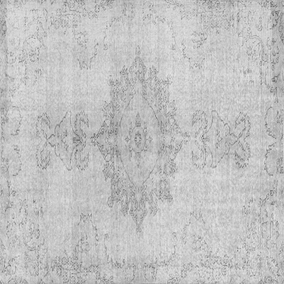 Ahgly Company Indoor Square Abstract Gray Contemporary Area Rugs, 5' Square