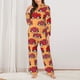 thumbnail image 2 of Balery Red Cars Conjunto de Pijama con Estampado para Mujer, Conjunto de Dos Piezas con Manga Larga, Ropa de Dormir Suave con Bolsillos, Pijamas Cómodos-Large, 2 of 7