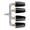 Black, variant on Professional Rotating Hose Nozzle with 4Heads Aluminum Fittings Steel Frame for 1/4Inch Pipe Joints Heavy Duty