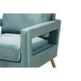 thumbnail image 5 of Baxton Studio Leland Glam and Luxe Light Blue Velvet Fabric Upholstered and Gold Finished Armchair, 5 of 6