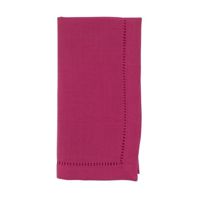 SARO 6313.FU22S 22 Po Carré Classique Ourlet Border Dinner Fuchsia - Lot de 12