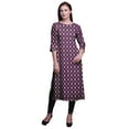 thumbnail image 1 of Bimba Tunique Droite à Manches 3/4 Kurta Imprimée Tenue d'Été pour Femmes, 1 of 6