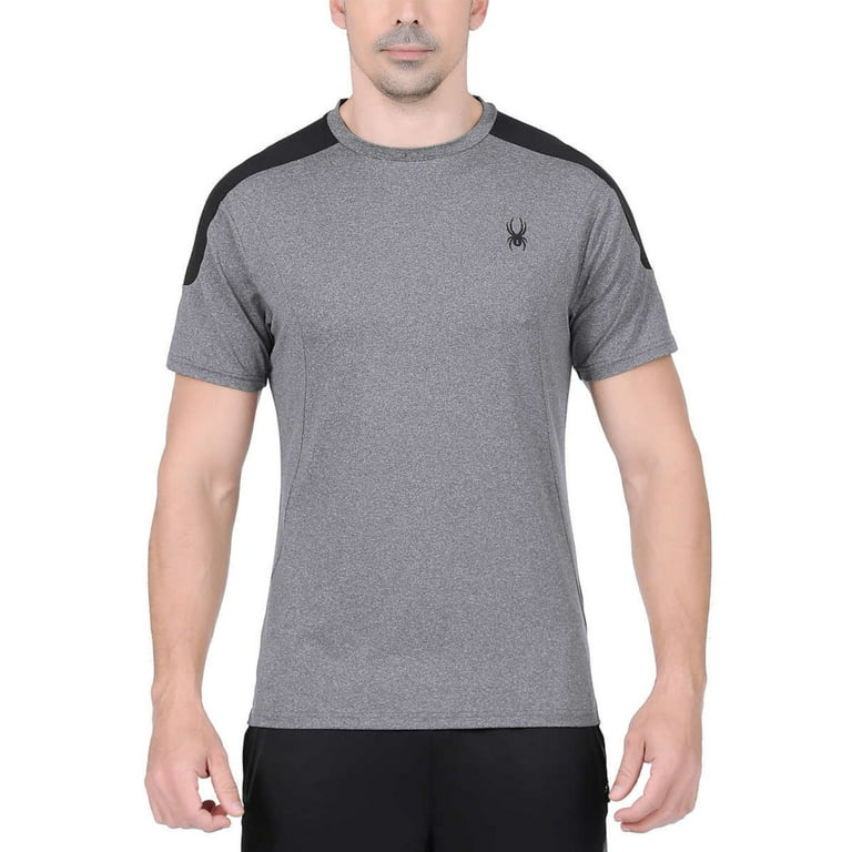 Spyder Men's Active Short Sleeve Tee Moisture Wicking 4 Way