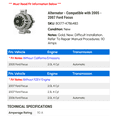 thumbnail image 2 of Alternator - Compatible with 2005 - 2007 Ford Focus 2006, 2 of 2