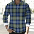 thumbnail image 6 of POROPL Mens Plaid Shirts Long Sleeve Button Down Shirts Summer Beach Tropical Party Blouses Tops, 6 of 8