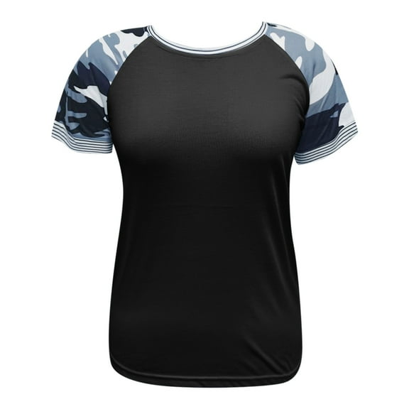 Aayomet Tshirts Shirts For Women Womens Summer Floral Tops V Neck T Shirts Cute Short Sleeve Tunic,Black S