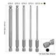 thumbnail image 2 of Uxcell 5Pcs Ball End Hex Screwdriver Bit Set 4" Length Magnetic Hexagon Drill Bits, 2 of 6