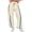 Beige, variant on Women's Baggy Wide Leg Pants Casual Drawstring Elastic Waisted Contrast Color Workout Y2K Track Pants