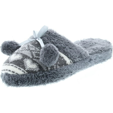 

Static Footwear Womens Slip On Fashion Warm House Slippers Grey 6