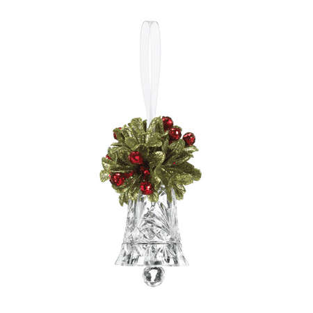 - Teeny Mistletoe Krystal Bell Ornament - By Ganz