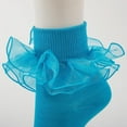 thumbnail image 7 of 3Pairs Girls Ruffle Socks Toddler Double Lace Sock Turn Cuff Frilly Dress Socks Pageant with Ruffles Little Baby Girl Kids, 7 of 7
