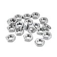 thumbnail image 1 of Unique Bargains M8 Métrique 201 Acier Inoxydable Hexagone Hexagone Écrou Ton Argent 20 Pcs, 1 of 1