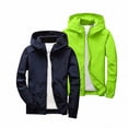 thumbnail image 2 of Afuyipoi Boys 2 Pack Softshell Hooded Jacket Waterproof Windbreaker Outdoor Casual Zip Up Size 3-12 Navy Size 11, 2 of 7
