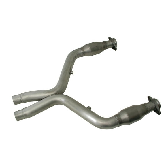 BBK PERFORMANCE 1637 05-10 MUSTANG 2-3/4IN SHORT X-PIPE W/CONVERTERS-USE W/ FULL LENGTH HEADERS