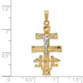 thumbnail image 2 of 14K Two-Tone Gold Charm Pendant Themed 34 mm 15 Cara Vaca Crucifix, 2 of 3