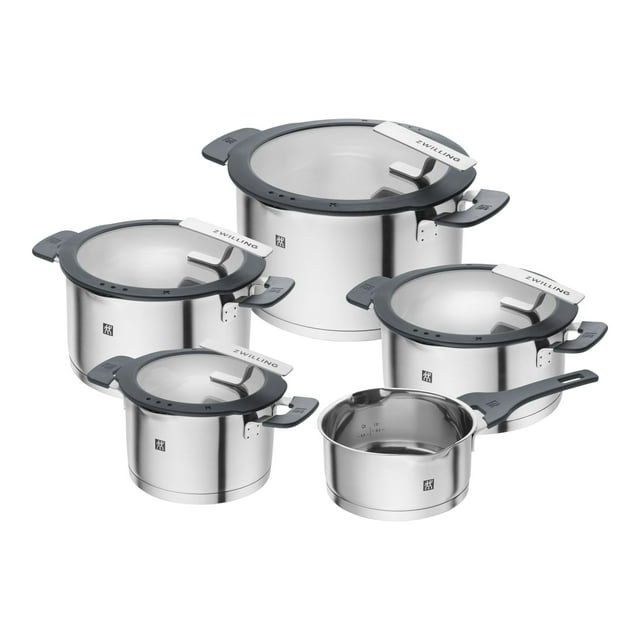 ZWILLING Simplify Ensemble de Casseroles, 9 Pcs en Acier Inoxydable