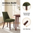 thumbnail image 4 of AFO Upholstered Dining Chairs Set of 2 with Solid Wood Legs & Padded Seat, Wood Mid Century Side Chairs for Kitchen Desk, Dining Room and Restaurant, Green, 4 of 14