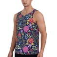 thumbnail image 2 of Haiem Floral Men Workout Tank Top Gym Bodybuilding Sleeveless Muscle T Shirts Athletic Tank Breathable Workout Shirt-Small, 2 of 9