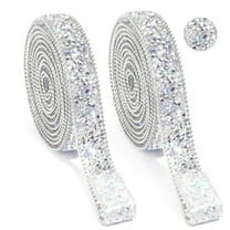 6 Yards Self Adhesive Rhinestone Strips,Resin Rhinestone Ribbon Self,Diamond Crystal Ribbon Roll,Glitter Bling Rhinestone Tape,Shiny Resin Diamond Belt,for DIY Crafting Art Projects Silver