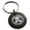 Black, variant on Stainless Steel Bio Zombie Outbreak Response Team Engraved Small Medallion Circle Charm Keychain Keyring