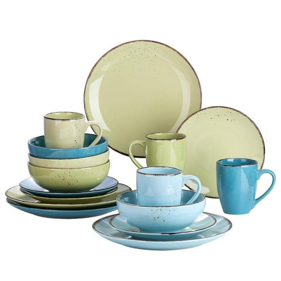 Navia 16-Piece Assorted Colors Stoneware Dinnerware Set (Service for 4)