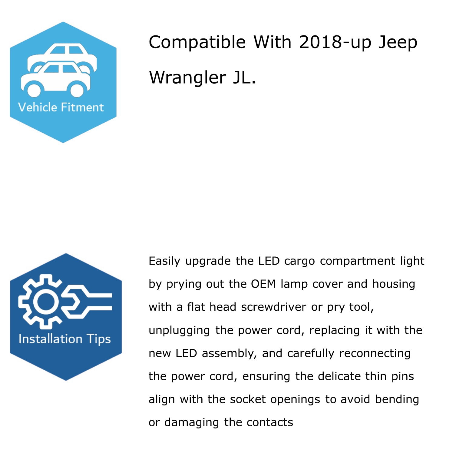Rear Spare Tire Mount License Plate Relocator Bracket w/ 12-SMD LED License Plate Light For Jeep 2018-up Wrangler JL