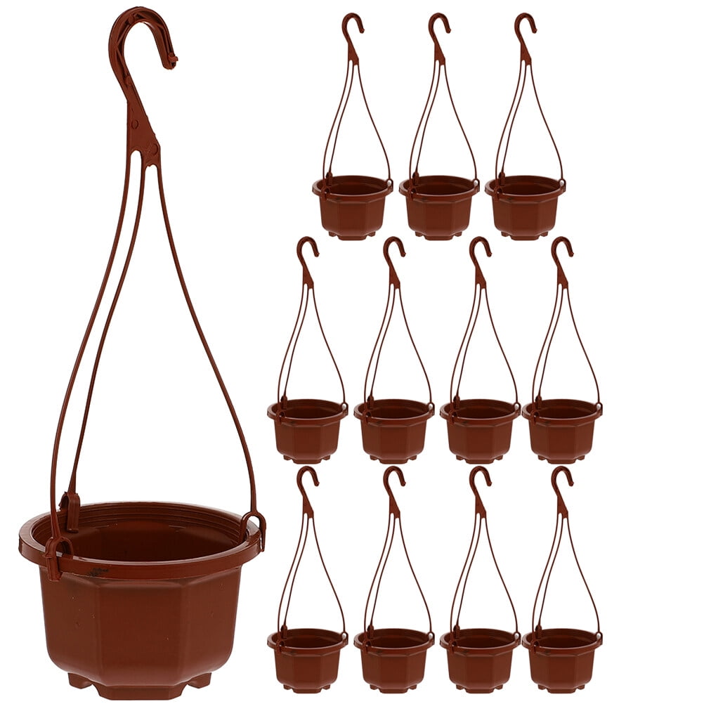 12 Sets of Hanging Pots Plastic Hanging Planters Flower Hanging Pots