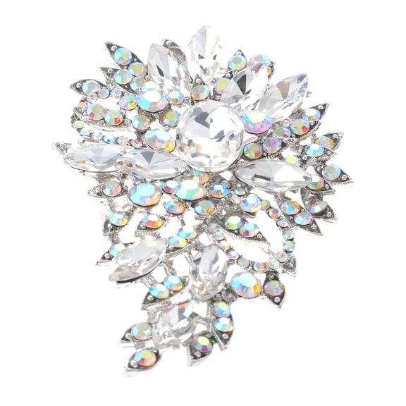 Crystal Flower Brooch