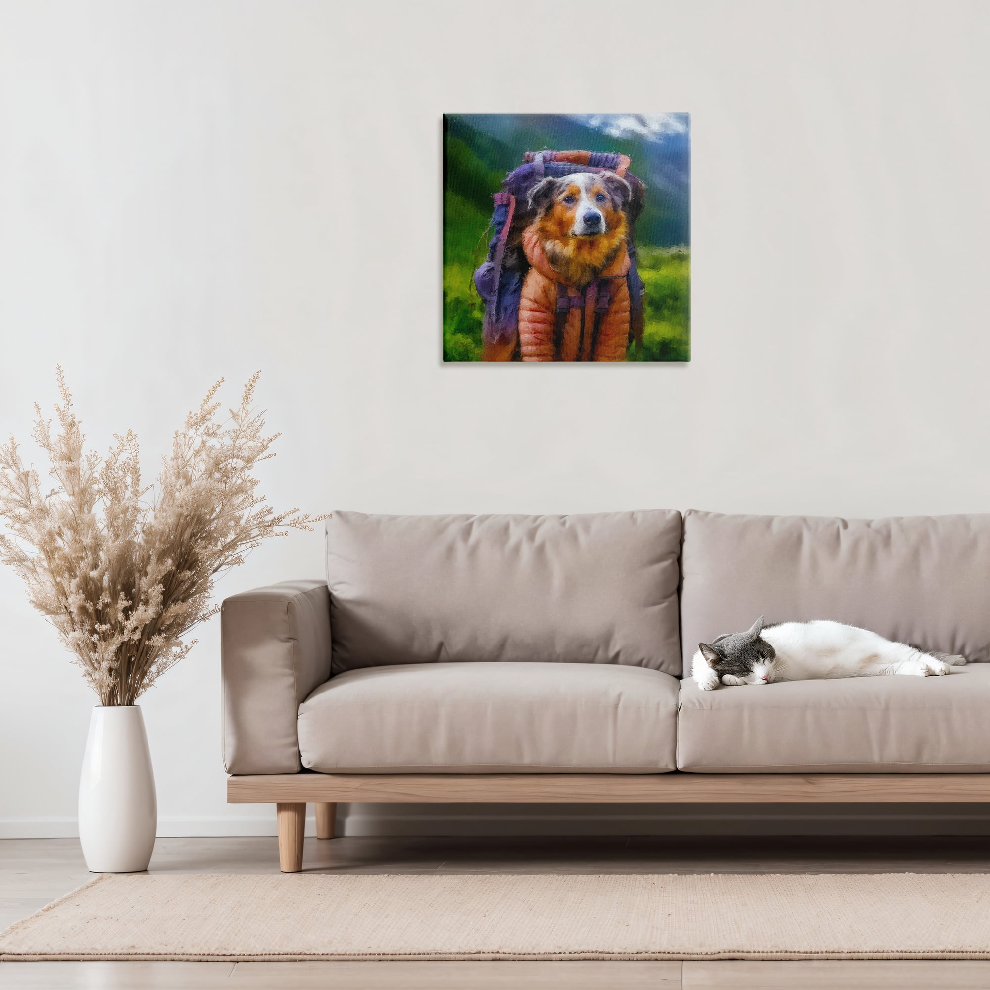 Stupell Industries Backpacking Hiker Dog Canvas Wall Art, design by Sean Parnell