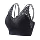 thumbnail image 1 of Gibobby Brasier deportivo para mujer Mujeres Sexy Full Lace Flower Ropa interior sin Sin espalda Cintura Abrigo Sujetador Busto envuelto(Negro,Talla única), 1 of 4