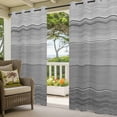 thumbnail image 5 of Outdoor Curtains for Patio Waterproof, Grey Ombre Wooden Windproof Pravicy Outside Porch Blackout Curtain, Farmhouse Retro Gray Wood Gradient Sun Blocking Curtains for Cabana 2 Panels 54"x108", 5 of 9