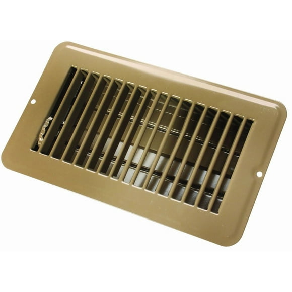 Jr Products 02 28975 Dampered Floor Register 4" X 8", Brown