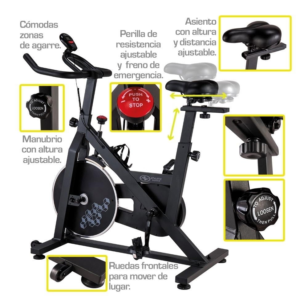 Bicicleta Fija de Spinning Athletic Works WMC-46014 Bodega