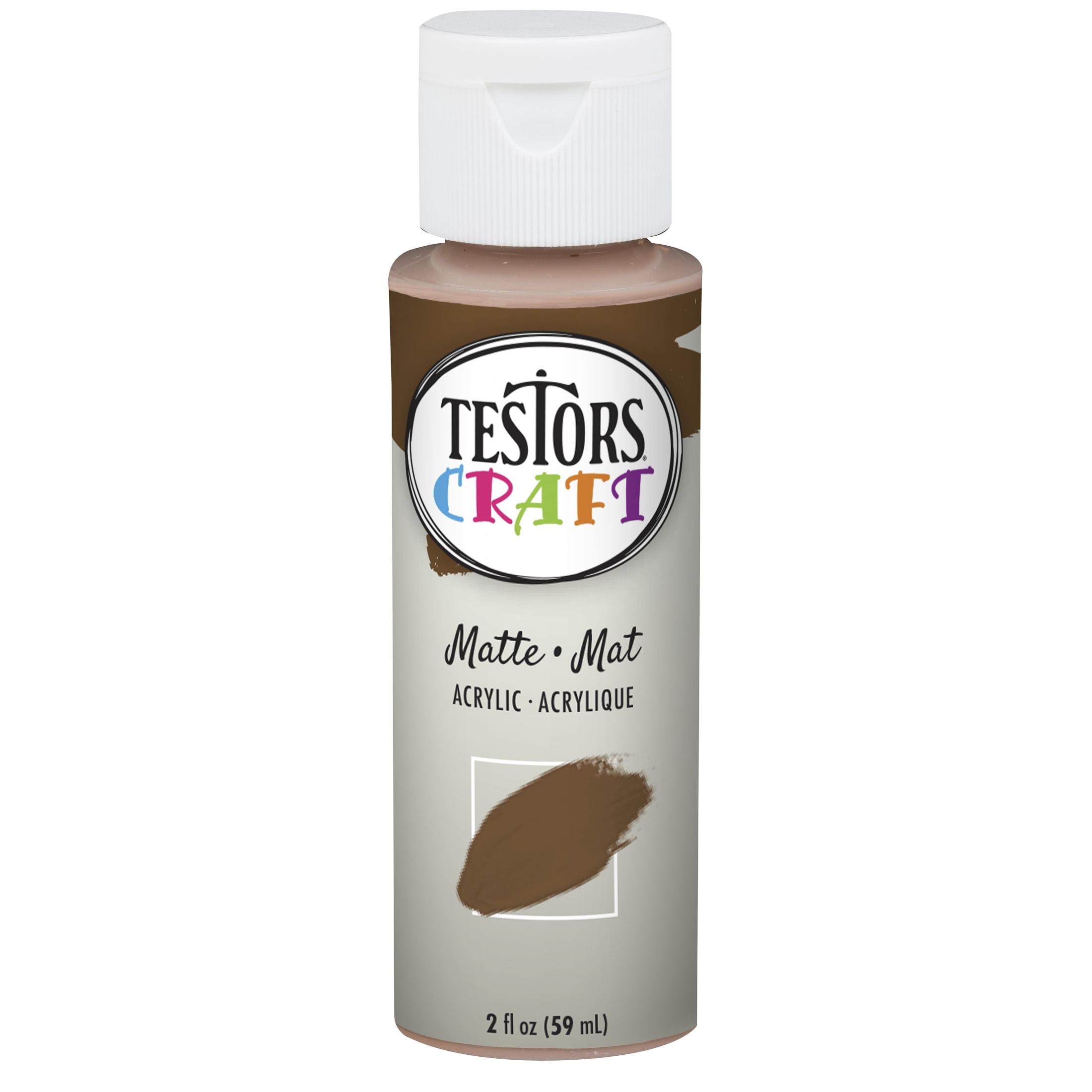 6 Pack, Brownie, Rust-Oleum Testors Craft Matte Acrylic Paint- 297438A, 2 oz. Bottle