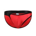 thumbnail image 4 of kpoplk Men Underwear Men's Letter Printed Underwear Brief Pouch Soft Low Rise Briefs(Red,S), 4 of 5