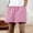 Pink, variant on BUIGTTKLOP Women Cotton Linen Shorts Drawstring Casual Shorts Low Waist Lightweigh Summer Striped Shorts