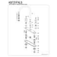 thumbnail image 3 of Kingston KB721PXLS Vintage Two-Handle 2-Hole 8" Centerset Kitchen Faucet in Polished Chrome, 3 of 4