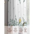 thumbnail image 2 of Teal Blue Fall Sheer Curtains 45 Inch Length 2 Panels Set, Semi Transparent Voile Rod Pocket Curtains for Living Dining Room Bedroom Drapes Thanksgiving White Pumpkin Eucalyptus, 2 of 8