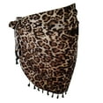 thumbnail image 4 of lanema Lightweight Beach Cover Up Multifunction Headscarf Butt Wrap Skirt with Fringes Detail for Summer Getaways, 4 of 13
