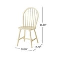 thumbnail image 3 of GDF Studio Rivera Farmhouse Wood Spindle Back Dining Chairs, Set of 2, Cream, 3 of 8
