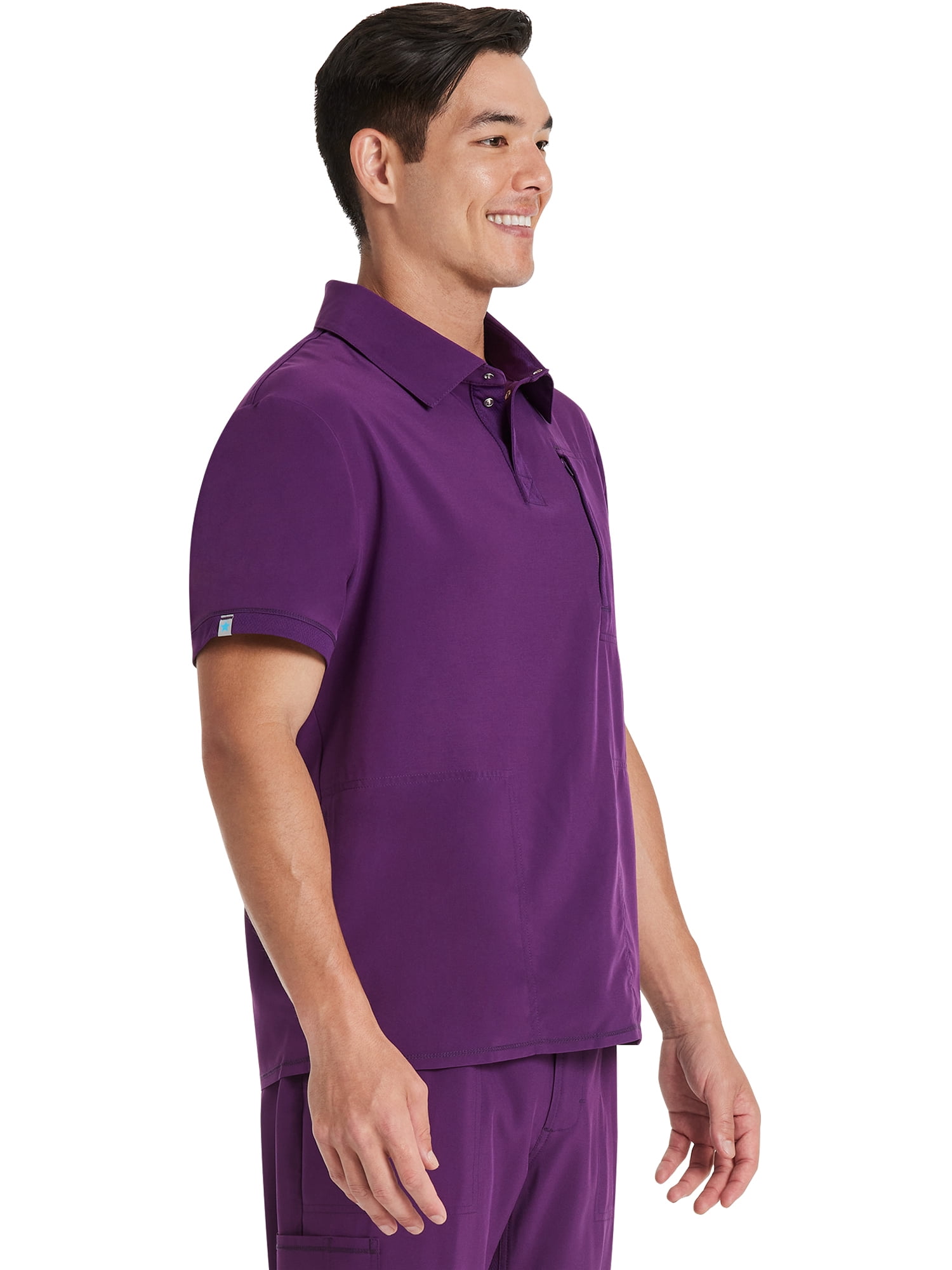 Scrubstar Men's Premium Performance Stretch Polo Scrub Top, Sizes XS-3XL