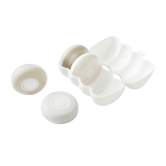 yulier 4Pcs Travel Containers Leak Proof Portable Empty Refillable Airless Pump Jar Travel Size Toiletries Containers for Cream Shampoo Lotion