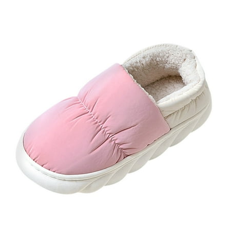 

Sehao womens flat dress shoes Women Slippers Autumn And Winter Indoor Fashion Comfortable And Warm Thick Bottom Non Slip Color Matching Chemical fiber womens winter shoes