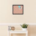 thumbnail image 3 of PinPix ArtToFrames 14x12 Custom Cork Bulletin Board Argyle Burnt Orange   Poster Board Has a Fabric Style Canvas Finish, Framed in Satin Black (PinPix-634), 3 of 6