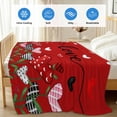thumbnail image 4 of Red Love,Cooling Blanket,Lightweight Breathable Summer Throw Blanket with Double Sided Cold Effect,Spring Valentine's Plant Dots Lattice Stripe Picnic Blankets Bed Sheet for Hot Sleepers 60"x80", 4 of 8