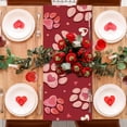 thumbnail image 4 of Valentines Day Dog Cat Paw Prints Table Runner, Red Love Hearts Kitchen Dining Table Decoration Pet Lover Gift, Anniversary Wedding Burlap Indoor Outdoor Home Decor Party Supply 13.8 x 90 Inches, 4 of 6