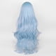thumbnail image 3 of Peluca azul hielo para disfraz Cosplay peluca + horquilla anime larga mujer rizada y esponjosa Halloween pelo cosplay peluca anime peluca sintética resistente al calor para disfraz cosplay a, 3 of 4