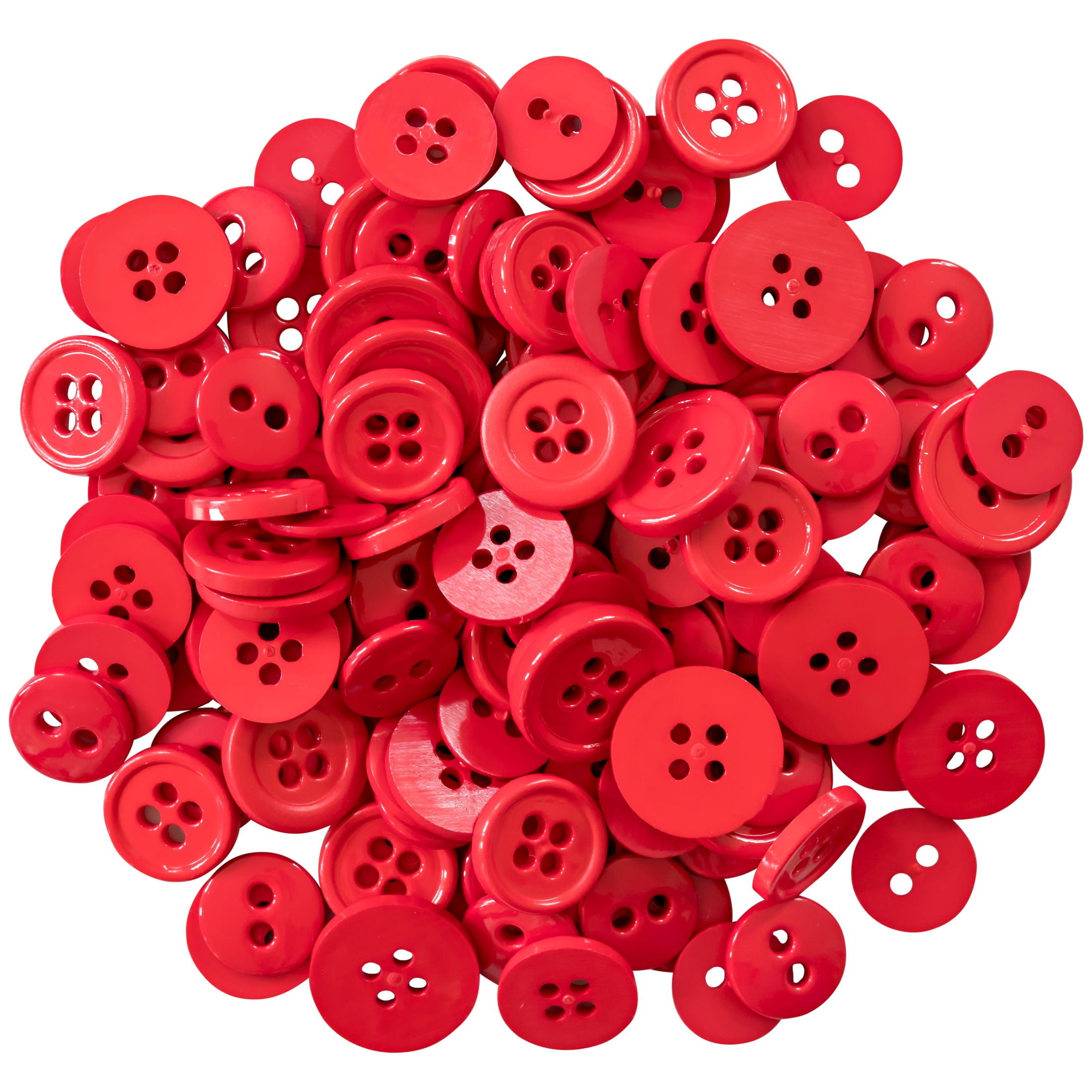  1600Pcs Red Buttons for Crafts Assorted Sizes Button