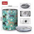thumbnail image 4 of 12oz Coffee Tumblers Cute Pitbull Terriers Dog and Coffee Stainless Steel Vacuum Insulated Travel Tumbler Coffee Cups Mug with Lid and Straw with Cleaning Brush for Cold & Hot Drinks, 4 of 5