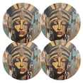 thumbnail image 2 of Woman Of Face Black Round Placemats Plate Mats 15 Inch Non-Slip Heat Resistant Washable PVC Set Indoor for Kitchen Dining Table 1PC, 2 of 6